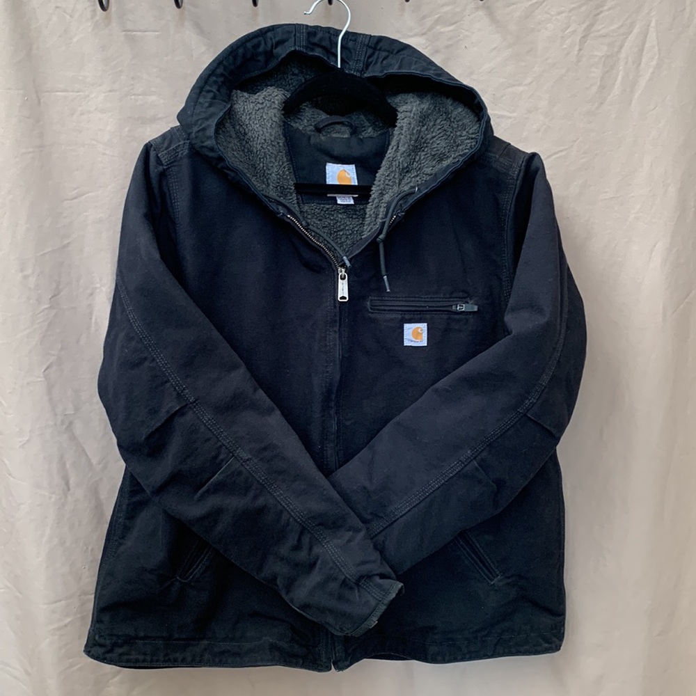 Women's Carhartt Sherpa Lined Coat Jacket - Loose Fit - with Hood